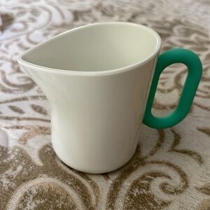 Lovevery grooved White Pitcher with Teal Handle Realist Playkit